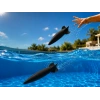 3D Baskı Su Roketi Torpido Oyuncağı - Havuz Dalış Oyuncağı-Siyah