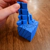 3D Baskı Twisting Küp - Mekanik Dönen Bulmaca Küpü-Mavi
