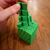 3D Baskı Twisting Küp - Mekanik Dönen Bulmaca Küpü-Yeşil