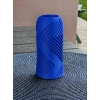 3D Baskı Vector Vazo - Geometrik Çizgili Dekoratif Vazo-Mavi