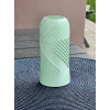 3D Baskı Vector Vazo - Geometrik Çizgili Dekoratif Vazo-Mint