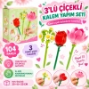 3’lü Çiçekli Kalem Yapım Seti 104 Parça