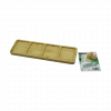 4 Bölmeli Dikdörtgen Bambu Servis Tepsisi 32.8x10x1.4 cm