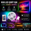 4.5 m RGB LED Şerit 54 LED/m Kumandalı Adaptörlü