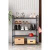 5 Katlı Metal Ayakkabılık Siyah