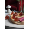 6lı Keyfi Ala Borosilikat Cam Kulplu Çay Bardağı