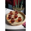 6lı Keyfi Ala Borosilikat Cam Kulplu Çay Bardağı