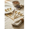 6lı Lüks Gold Paslanmaz Çelik Çay Kaşığı Seti (13 cm)