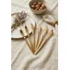 6lı Lüks Gold Paslanmaz Çelik Yemek Bıçağı Seti (21 cm)