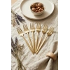 6lı Lüks Gold Paslanmaz Çelik Yemek Çatalı Seti (21 cm)