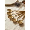 6lı Lüks Gold Paslanmaz Çelik Yemek Kaşığı Seti (21 cm)