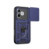 Huawei Honor 600 Lite Pars Lens Yüzüklü Silikon - Lacivert