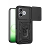 Huawei Honor 600 Lite Pars Lens Yüzüklü Silikon - Siyah