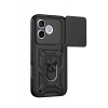 Huawei Honor 600 Lite Pars Lens Yüzüklü Silikon - Siyah