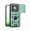 Huawei Honor 600 Lite Pars Lens Yüzüklü Silikon - Yeşil