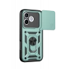 Huawei Honor 600 Lite Pars Lens Yüzüklü Silikon - Yeşil