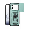 Huawei Honor 600 Pars Lens Yüzüklü Silikon - Yeşil