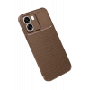 Oppo Oppo A6T 5G Auto Focus Karbon Kapak - Kahverengi