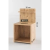 Açık Raflı Komodin Ceviz 63 cm