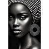 Afrikalı Siyahi Kadın Kanvas Tablo 70x100