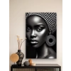 Afrikalı Siyahi Kadın Kanvas Tablo 70x100