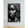 Afrikalı Siyahi Kadın Kanvas Tablo 70x100