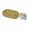 Ahşap Bambu Oval Mini Servis Tepsisi 25 x 14 x 1.4 cm