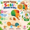 Ahşap Figürlü Sesli Ahşap Araba