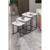 Alize Zigon Sehpa Beyaz 3lü
