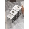Alize Zigon Sehpa Beyaz 3lü