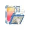 Apple iPad 5 Air 9.7 Kılıf Strap New Tablet Kapak - Mavi