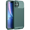 Apple iPhone 11 Kılıf Auto Focus Karbon Kapak - Koyu Yeşil