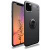 Apple iPhone 11 Pro Max Uyumlu Kılıf Range Yüzüklü Silikon - Siyah