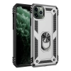 Apple iPhone 11 Pro Max Uyumlu Kılıf Sofya Yüzüklü Silikon Kapak - Gümüş