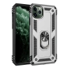 Apple iPhone 11 Pro Max Uyumlu Kılıf Sofya Yüzüklü Silikon Kapak - Gümüş