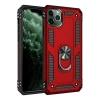 Apple iPhone 11 Pro Max Uyumlu Kılıf Sofya Yüzüklü Silikon Kapak - Kırmızı