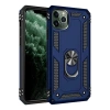 Apple iPhone 11 Pro Max Uyumlu Kılıf Sofya Yüzüklü Silikon Kapak - Lacivert