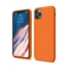 Apple iPhone 11 Pro Uyumlu Kılıf First Silikon - Turuncu