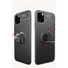 Apple iPhone 11 Pro Uyumlu Kılıf Range Yüzüklü Silikon - Siyah