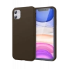 Apple iPhone 11 Uyumlu Kılıf First Silikon - Kahverengi
