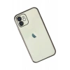 Apple iPhone 11 Uyumlu Kılıf Lensli Silikon - Siyah