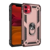 Apple iPhone 11 Uyumlu Kılıf Sofya Yüzüklü Silikon Kapak - Rose