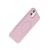 Apple iPhone 11 Uyumlu Regal Magsafe Standlı Kapak - Açık Pembe
