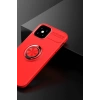 Apple iPhone 12 Mini Uyumlu Kılıf Range Yüzüklü Silikon - Kırmızı