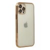 Apple iPhone 12 Pro Max Uyumlu Kılıf Lensli Silikon - Gold