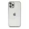 Apple iPhone 12 Pro Max Uyumlu Kılıf Lensli Silikon - Gümüş