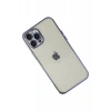 Apple iPhone 12 Pro Max Uyumlu Kılıf Lensli Silikon - Mor