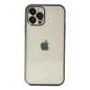 Apple iPhone 12 Pro Max Uyumlu Kılıf Lensli Silikon - Siyah