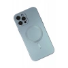 Apple iPhone 12 Pro Max Uyumlu Kılıf Moshi Lens Magneticsafe Silikon - Sierra Blue