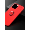 Apple iPhone 12 Pro Max Uyumlu Kılıf Range Yüzüklü Silikon - Kırmızı
